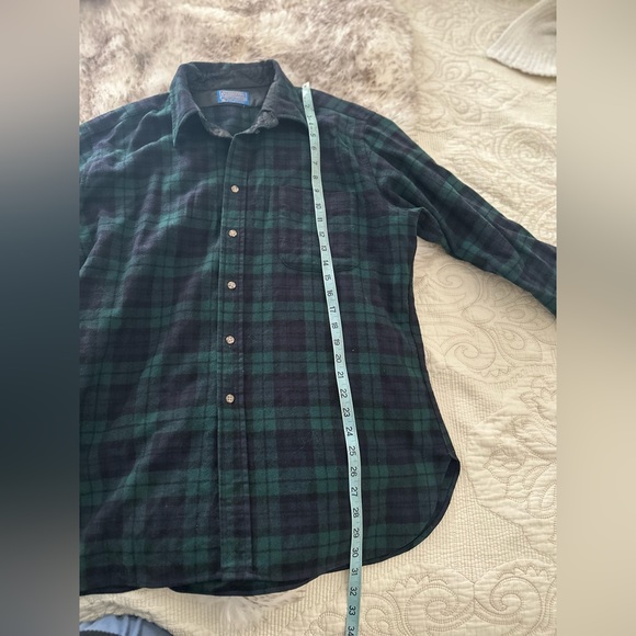 Pendleton black watch tartan wool XL button down - Picture 6 of 8